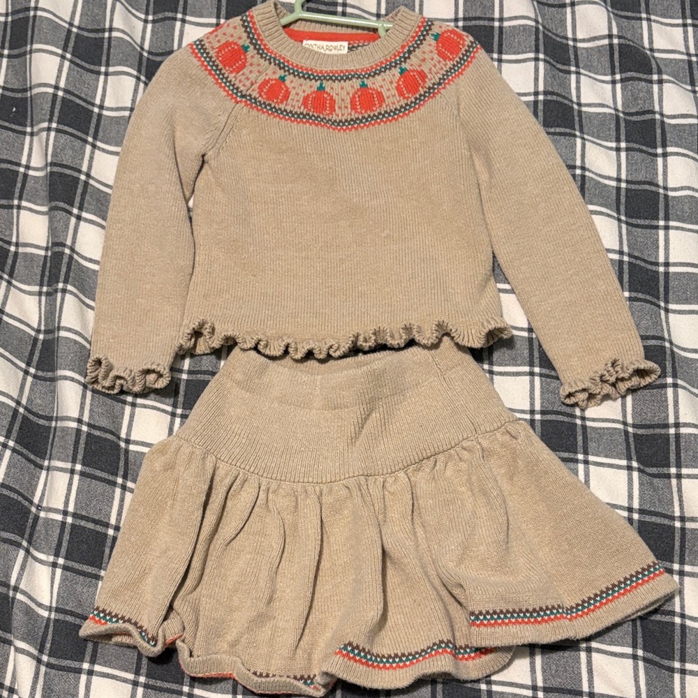 Cynthia Rowley Beige and Orange Knit Garment